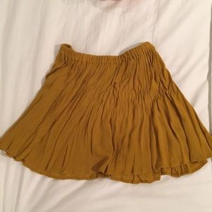 Mustard flare skirt